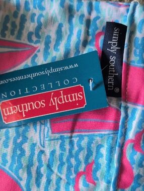 Simply Southern Pink & Aqua Patterned Continental Scarf